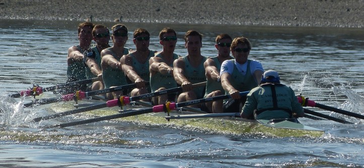 Not a lot of hard work is done in Tideway Week but here CUBC do a short burst.