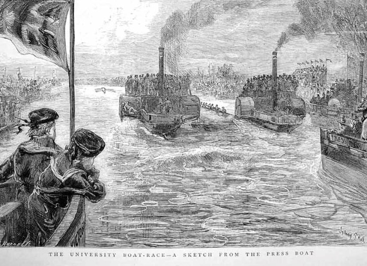 A sketch from the press boat.