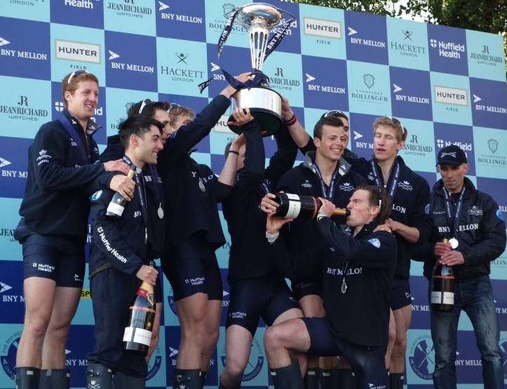 The Boat Race is a win/lose event. This lot won. Picture: Hélène Rémond