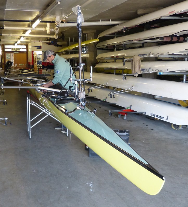 Cambridge have a new boat, but it is also in ‘go faster yellow’.