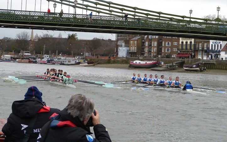 Cambridge and Imperial at Hammersmith Bridge