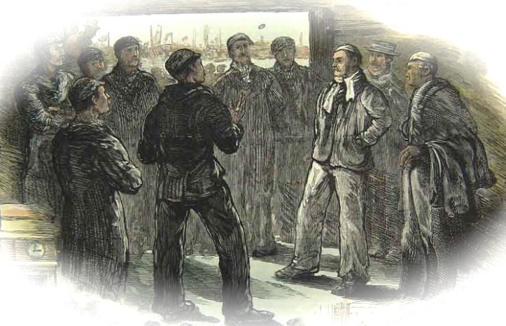 By chaps in a boathouse, 1875.