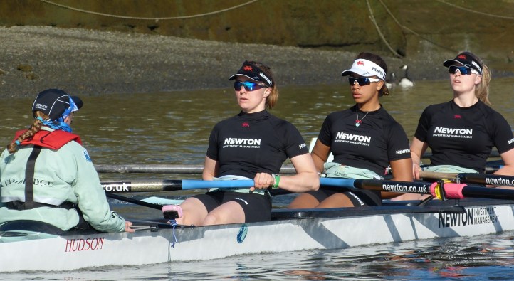 Tideway Week, Tuesday.  The CUWBC stern: Ostfeld (cox), Evans (stroke), Martschenko (7) and Hill (6).