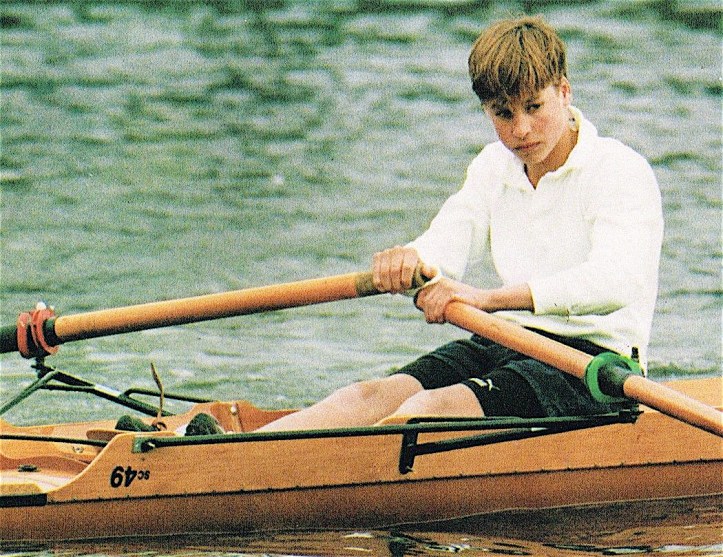 Prince William at Eton c.1992. Perhaps this picture captures the moment when he decided to be (in Eton speak) a ‘dry’ and not a ‘wet’ bob i.e. to make cricket and not rowing his summer game.