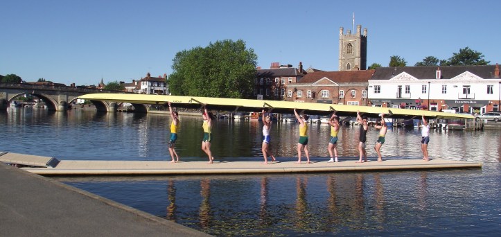 Pic 2. Tuesday: Australia’s entry for the Ladies’ (Melbourne University) return from early morning practice.