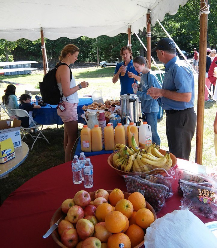 A Harvard snack table.