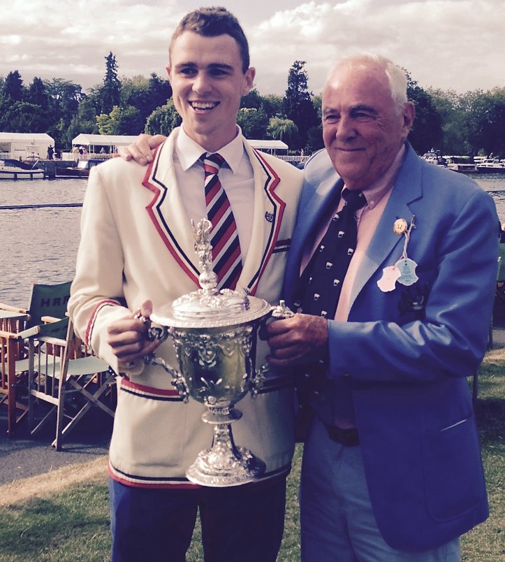 Pic 13. Thames ‘4’ man, Chris Morahan with his father, rowing historian Terry. Dad rowed in the Thames Cup in the 1970s – but for arch rivals, London.