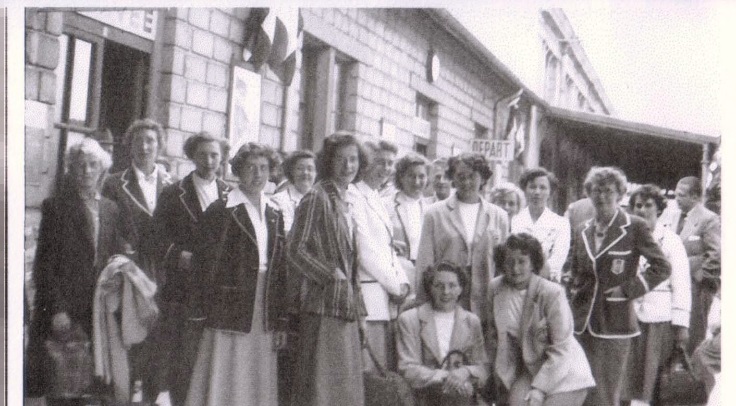 Pic: The GB team in 1951, Shirley fourth from left.