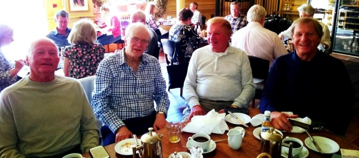 The morning after the party: Roger, Clive, Vincent and Robin Radley – our first get together since we were in our teens.