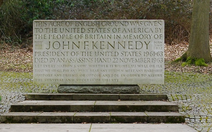 Pic 3. Britain’s memorial to President Kennedy is also sited at Runnymead. Picture: Andrew Mathewson.