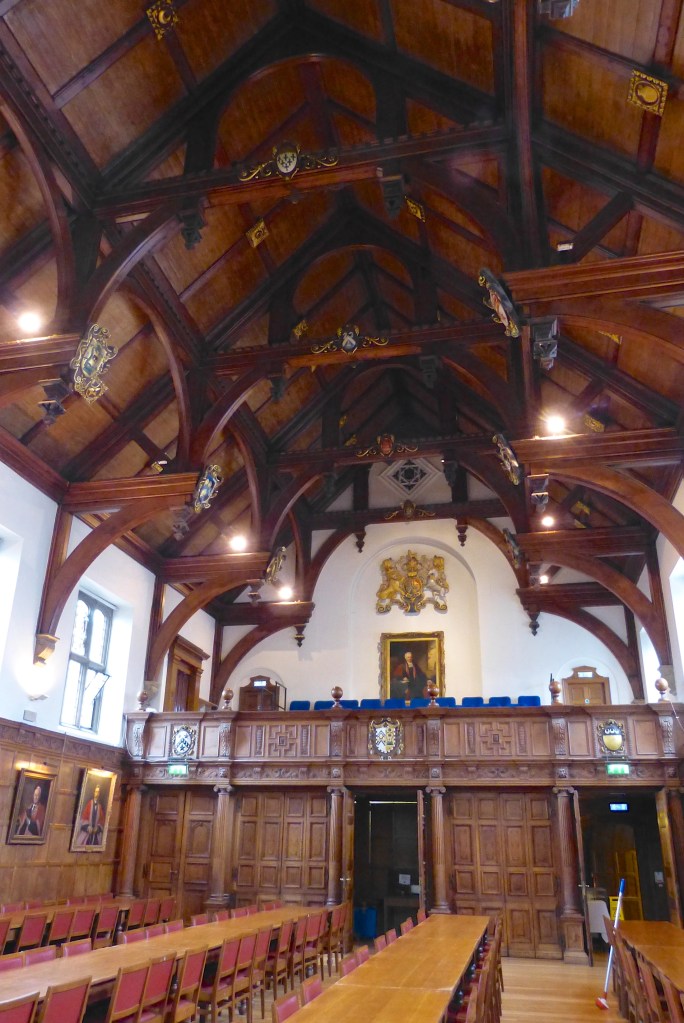 Pic 6. The College’s Hall, though magnificent, is new by Cambridge standards, dating from 1853.