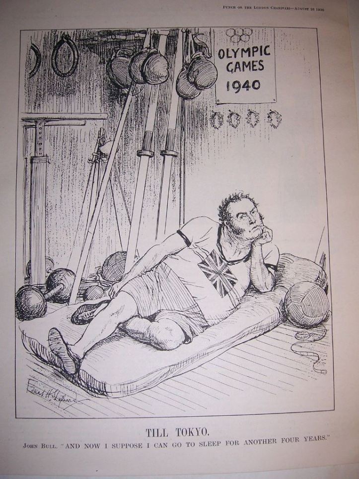 A sporting John Bull as featured in Punch in August 1936.