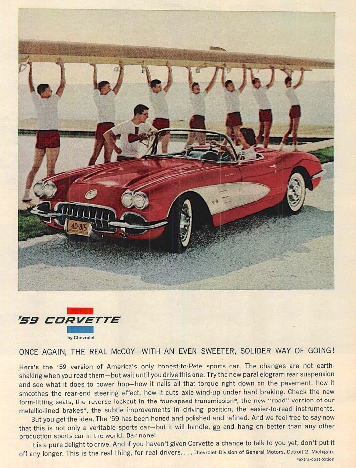 Pic 6. 1959: Perhaps the cox is saying ‘I’ll park this for you Honey, the 1960s haven’t started yet’.