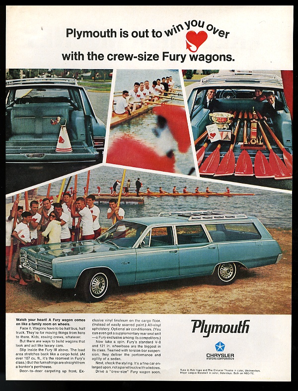 Pic 7. 1967: ’What emissions problem’? The Plymouth ‘crew-size Fury wagon’.