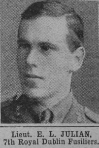 Lieut. Ernest Lawrence Julian in his Royal Dublin Fusiliers uniform.