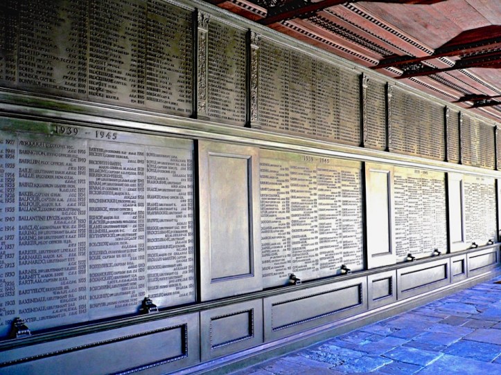 Pic 10 A closer view of some of the school war memorial panels. In addition to the near 1,200 OEs killed in the 1914-1918 War, 50 were lost in the Crimean War, 130 in the Boer War and 700 in the 1939-1945 War. The last casualty was in Iraq in 2003. Picture: Harry Lawford.