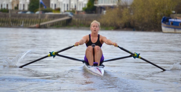 Pic 10. Hodgkins-Byrne at St Paul’s School. A little further on, her Chiswick Steps time was 13.19, six seconds faster than Francis.