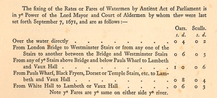 Pic 2 A Fare Table of 1671.