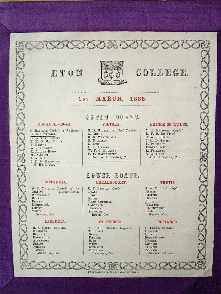 Pic 4. The 1885 programme for the Procession of Boats. The modern one is very similar.