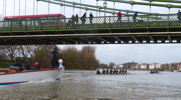 Pic 11. In the men’s race, 80% of the crews first to Hammersmith Bridge go on to victory.