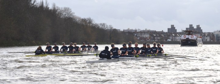 Pic 14. Somewhere opposite Duke’s Meadows, Charybdis starts to draw level. Despite what this picture suggests, there was no danger from the approaching passenger boat