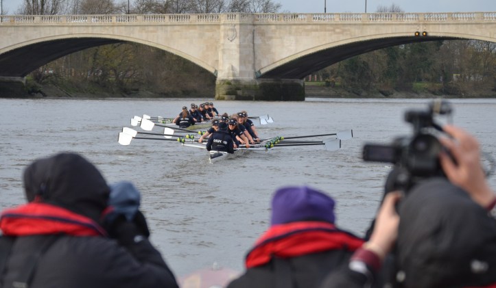 Pic 19. At the finish, Charybdis are in front of Scylla by three lengths. 