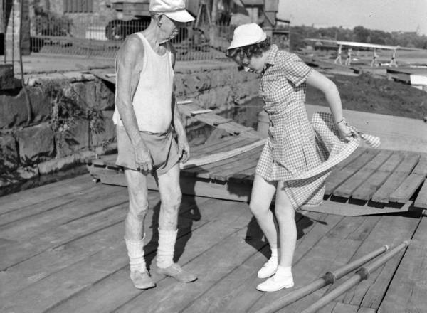Fred Plaisted and a young member of Philadelphia Girls Rowing Club in July 1939. Photo: David E. Scherman of Life magazine.