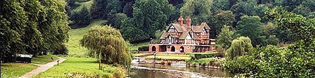 Pengwern’s Boat House on the Severn at Shrewsbury. Pengwern Boat Club, founded in 1871, is located in Shrewsbury Town Centre, Shropshire, in a picturesque river-side setting.