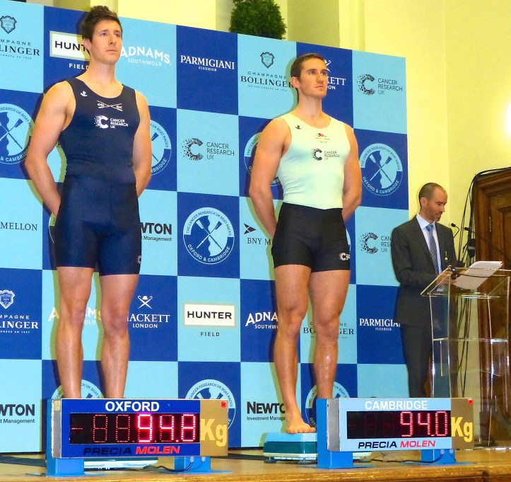 Pic 3. Stroke men Hazell for Oxford on the left and Tredell for Cambridge on the right.