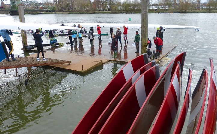 Pic 3. Boating from the Furnivall Sculling Club pontoon.