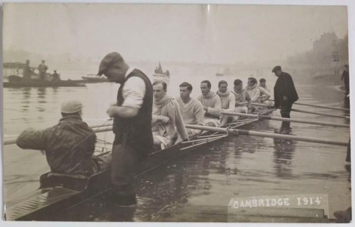 The 1914 Cambridge crew who raced in a boat built by Bowers and Phelps