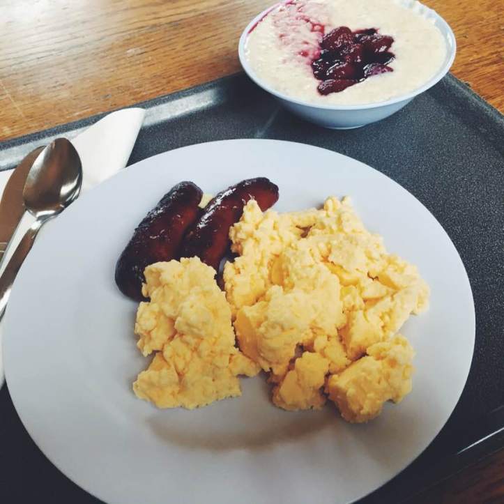 Picture 2: My regular breakfast from Pembroke’s kitchen, the affectionately named ‘trough’. Photo: CL, with an iPhone 6 and VSCO.