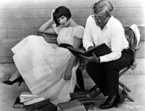Caption: Louise Brooks with German producer Georg Wilhelm Pabst.
