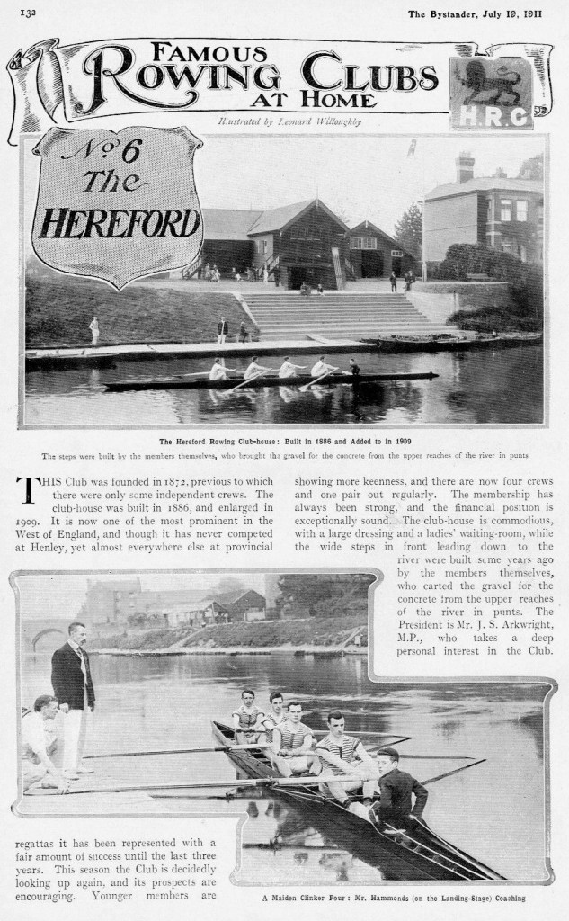 Pic 7. Hereford Rowing Club gets its week of fame in The Bystander.