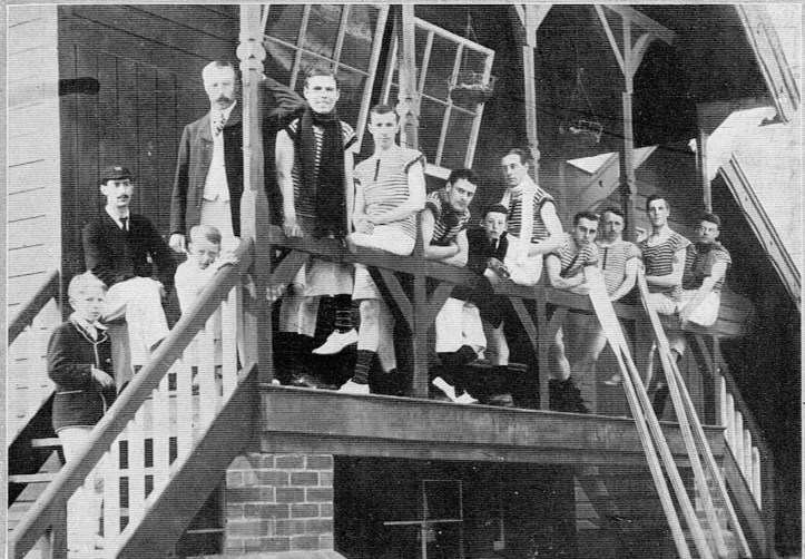 Pic 8. The original caption for this picture of Hereford men and boys was ‘Waiting for the coach’. ’Twas ever thus.