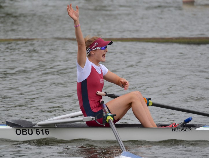 Senior Lightweight Single Sculls: Mackie, Oxford Brooks beat Perry, University of London by 3/4 length.
