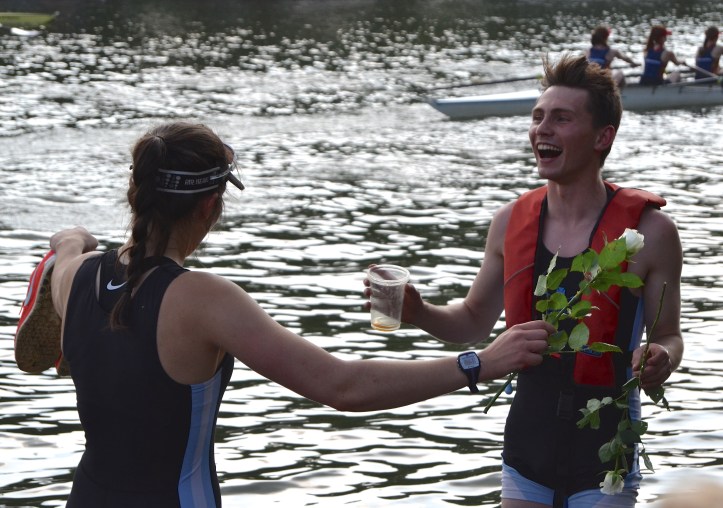 Cox Joe Reason shows what a mixture of adrenaline, alcohol and low body fat will do.