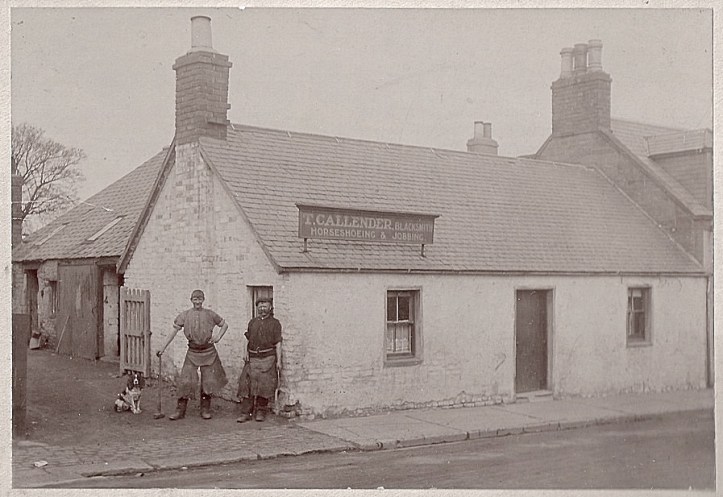 A picture from the history section of the Laurencekirk community website. It shows a ‘smiddy house’ (blacksmith) in the village main street. This may just be wishful thinking on my part, but I really think that the tall, lanky teenage apprentice on the left could be Wally. Even if it is not, it is a scene not very different to what he would have experienced in his first workplace.