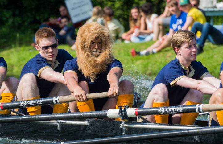 A member of First and Third Boat Club gets into the spirit of things. Photo: Giorgio Divitini.