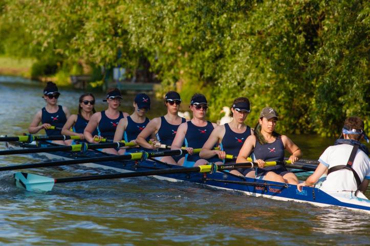 W1 rowing up to our starting position on day one looking cool, calm and ready to rumble. The swans and cygnets in the background are of the friendly kind. Photo Credit: Qty Photography.