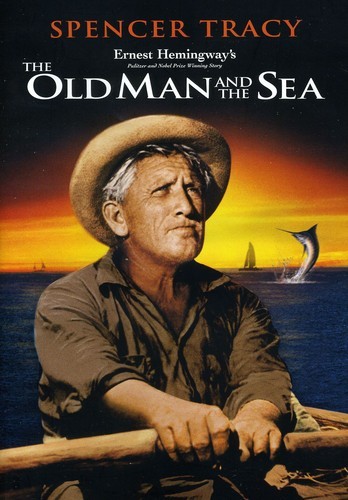 In the film The Old Man and the Sea, based on Hemingway’s novel, Spencer Tracy is playing the old Cuban fisherman Santiago, who is battling a giant marlin in his small fishing boat out in the Gulf Stream.