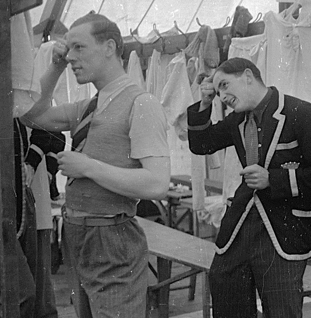 In the dressing tent, 1939.