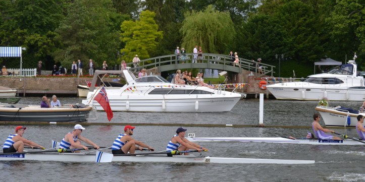 The Prince Albert Challenge Cup (Men’s Student Coxed Fours): Grand Valley State University, USA, beat Durham University by 1 length