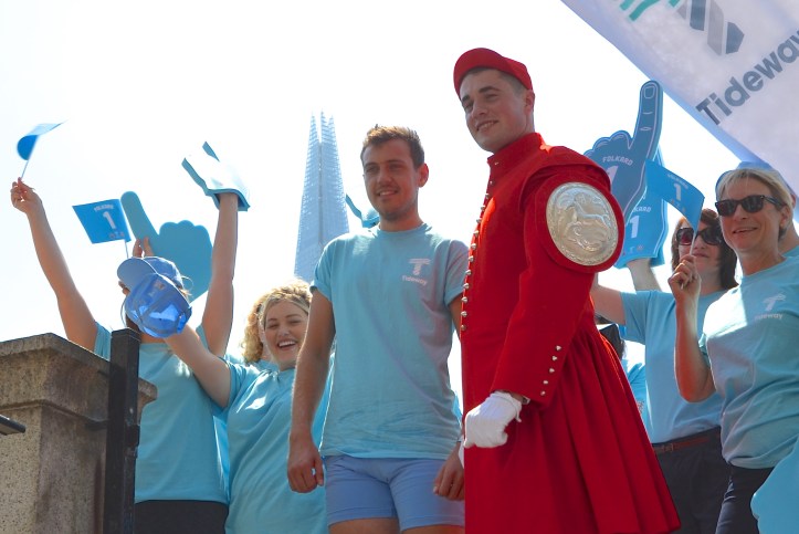 Ben Folkard and some of his supporters.