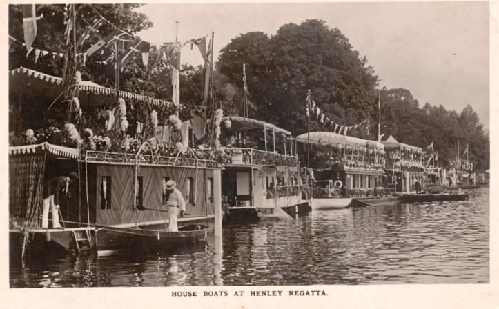 Before the 1914 -1918 War, houseboats lined the Bucks bank. The look very romantic but there were constant complaints that their lavatories discharged directly into the river.