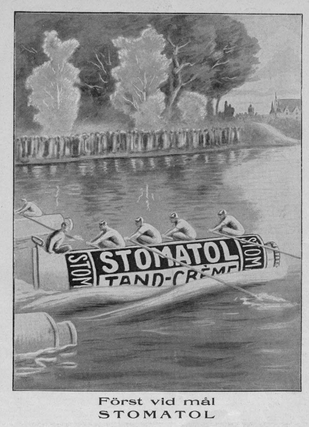 A contemporary Swedish advertisement for toothpaste.