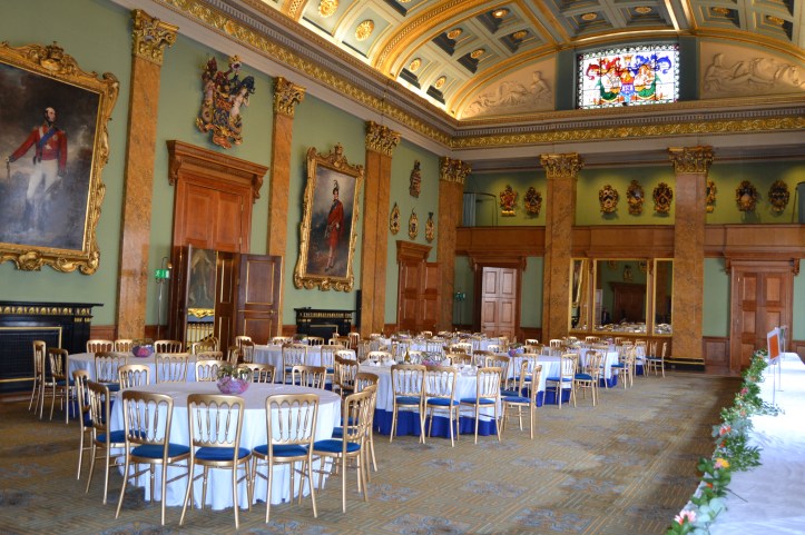 The wonderful Fishmongers’ Banqueting Hall. It is here every November that the winner of that year’s Doggett’s is presented at a grand dinner, the first time that he will wear his Coat and Badge. See the procession and presentation from 7 minutes and 30 seconds in this video.