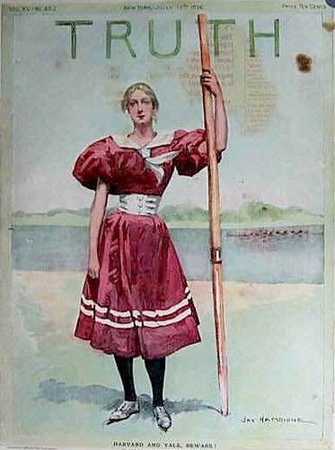TRUTH magazine cover c.1896 – ‘Harvard and Yale Beware’.