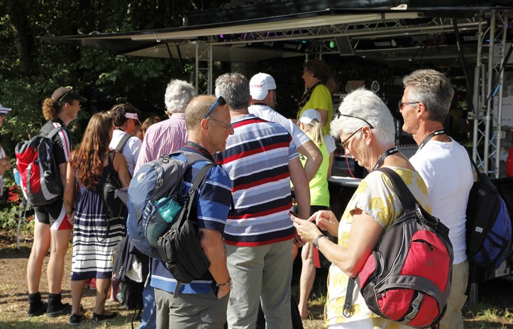 No, this is not the line for free Danish beer. However, the fact was that, at Bagsvaerd, a good Danish glass of beer was 35 Danish kroner (£4; US$5.25), while a bottle of Swedish mineral water was 55 Danish kroner (£6.30; US$8.25)!