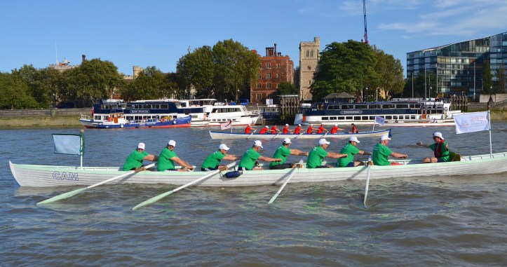On the start, outside Lambeth Palace, the official London residence of the Archbishop of Canterbury.